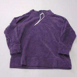 EZ by Nina Leonard Pullover Fleece Sweater Purple